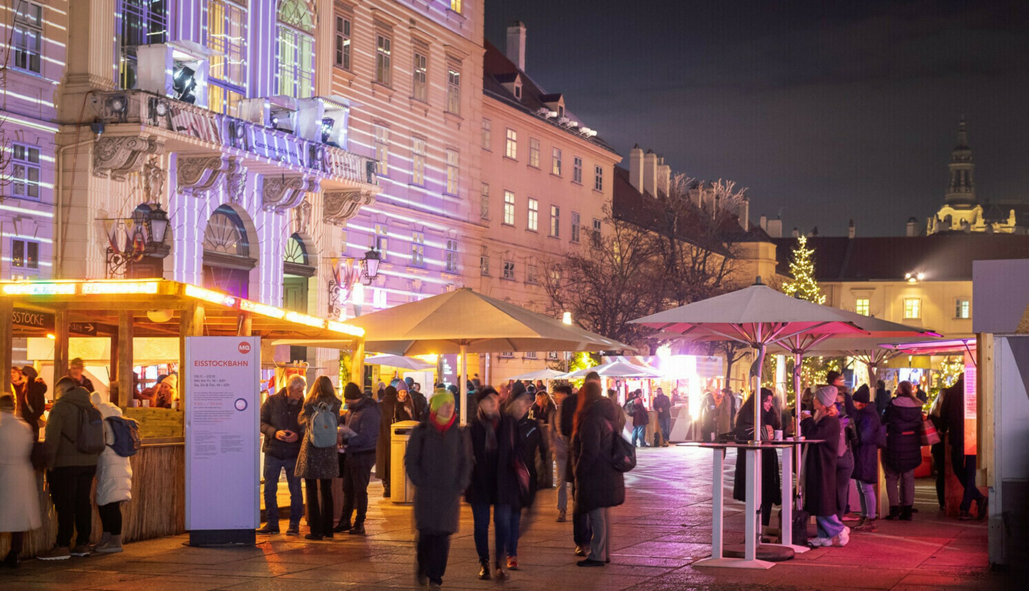 Punschen am Neubau: Museumsquartier wird bald zum Winterwunderland - Neubau