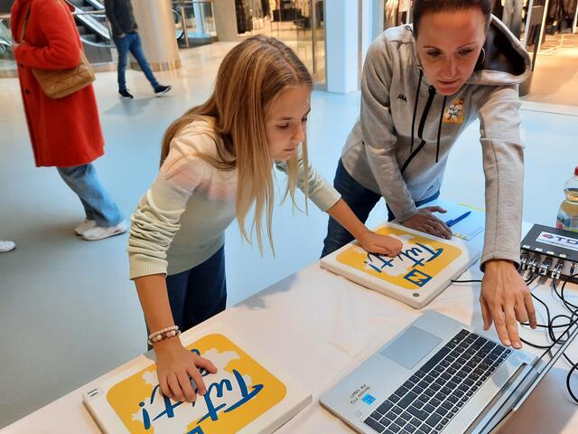 Die Talent-Diagnose-System-Station lockte viele Gäste an.