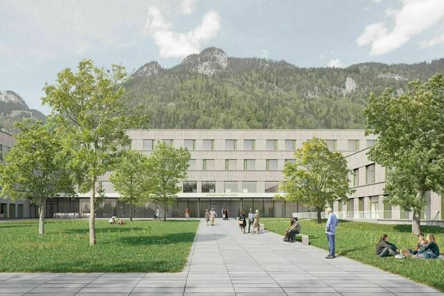 Das Leitspital für den Bezirk Liezen soll unter der Bezeichnung Klinikum Stainach in der Gemeinde Stainach-Pürgg entstehen und im Sommer 2028 in Betrieb gehen.  | Foto: ARGE F&amp;S MJM