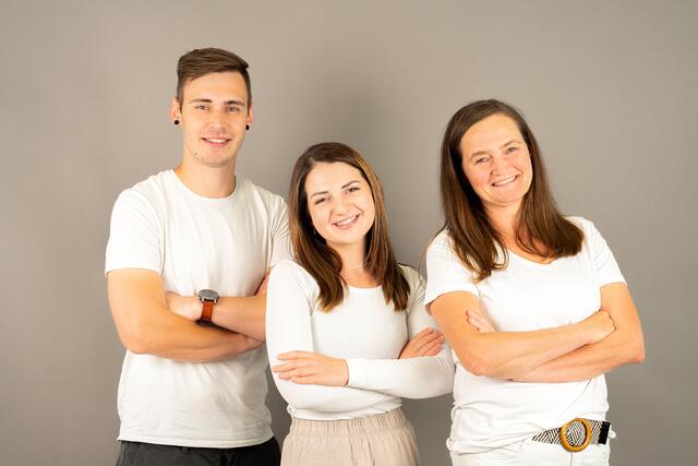 Das "ProFit"-TEam David Denk, Victoria Lindmayr und Irene Egger (v. l.). | Foto: ProFit