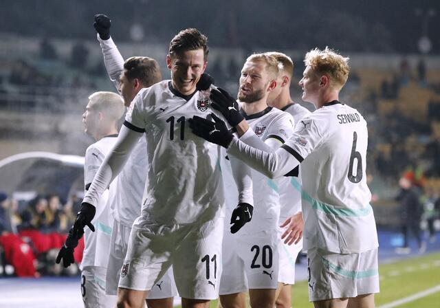 Michael Gregoritsch sorgte für die 2:0-Führung des Nationalteams.  | Foto: Pavel Mikheyev / REUTERS / picturedesk.com 