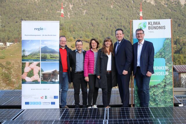 Andrea Kammerlander wird vom Regionalmanagement, dem Landesrat für Energie und dem Klimabündnis Tirol als neue Koordinatorin willkommen geheißen. | Foto: Regionalmanagement Imst