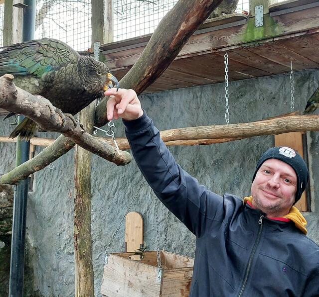 Der Welser Tiergartenreferent, Thomas Rammerstorfer versichert: Es werde alles getan, um die gefiederten Bewohner vor der Vogelgrippe zu schützen. | Foto: Rammerstrofer