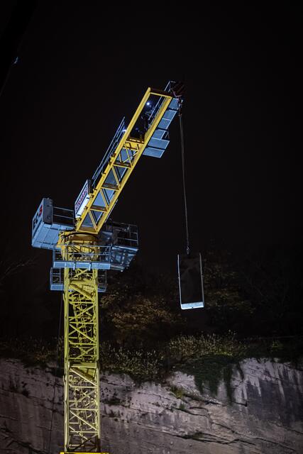Der Ausleger umfasst eine Spannweite von 60 Metern. | Foto: SF / Stefan Zauner