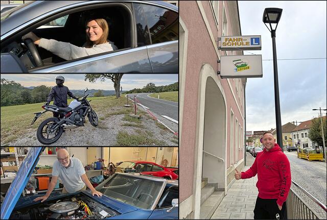 Best of "Fahr mit": die Pendlerin aus Kasten, der Motorrad-Fahrer aus Laaben, der Oldtimer-Experte aus Innermanzing und der Promi bei der Fahrprüfung in Neulengbach | Foto: Lauren Seywald