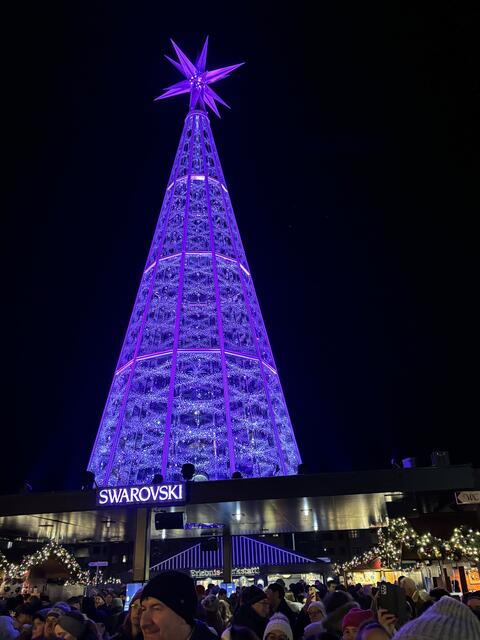 Der Swarovski Kristallbaum am Marktplatz. | Foto: MeinBezirk