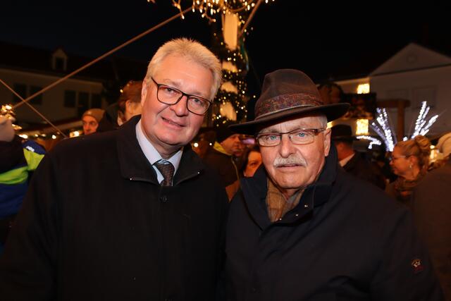 Landtagsabgeordneter Christoph Kainz mit Wasserleitungsverband-Obmann Franz Gartner. | Foto: Manfred Wlasak