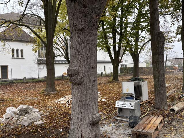 Bilder von der Baustelle am 16. November - Gastgarten-Bereich. | Foto: MeinBezirk Perg
