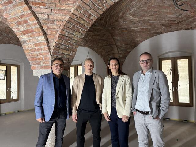 Karl Tröbinger, Xaver Schlager, Bürgermeisterin Kerstin Suchan-Mayr und Wolfgang Engelberger. | Foto: MeinBezirk Perg