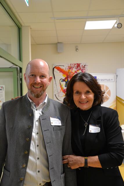 Direktorin Monika Gruber, hier mit Michael Hiebler beim Tag der offenen Tür | Foto: BHAK/BHAS Voitsberg