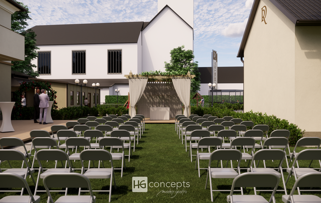 Visualisierung Außenbereich. | Foto: HG concepts/modern gastro