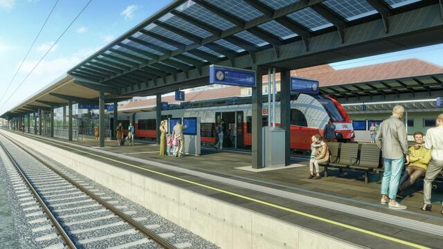 Visualisierung Bahnsteig Hauptbahnhof Villach. | Foto: ÖBB/3D Schmiede