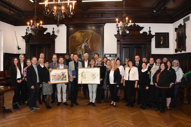 Die ungarische Delegation wurde im Rathaus empfangen. | Foto: Stadtgemeinde Wolfsberg