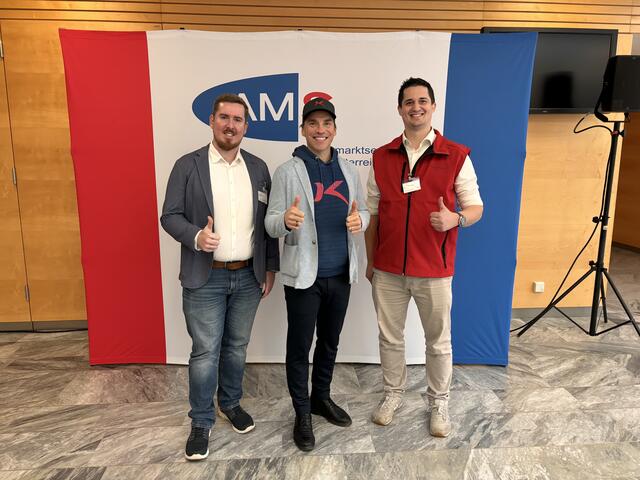 Michael Steiner (AMS St. Pölten), Dieter Kalt (Keynotespeaker) und Felix Falkensteiner (AMS St. Pölten) | Foto: Tanja Handlfinger