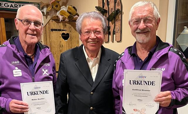 Von links: Walter Bachler, Hans Friedinger und Gottfried Brunner. | Foto: OÖTTV