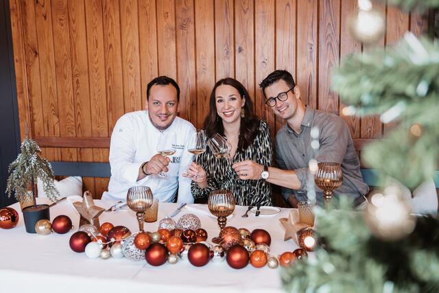 Markus Rath, Judith Kern und René Kolleger (v.l.) sowie das gesamte Team des Schlosskellers Südsteiermark verwandeln jede Feier in ein unvergessliches Ereignis. | Foto: Gady Family