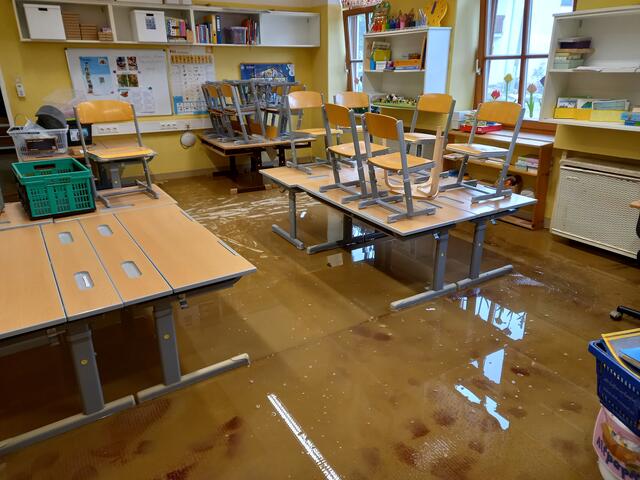 Nach dem Hochwasser wurden die Böden der Volksschule Unterschützen erneuert.  | Foto: Gemeinde Oberschützen