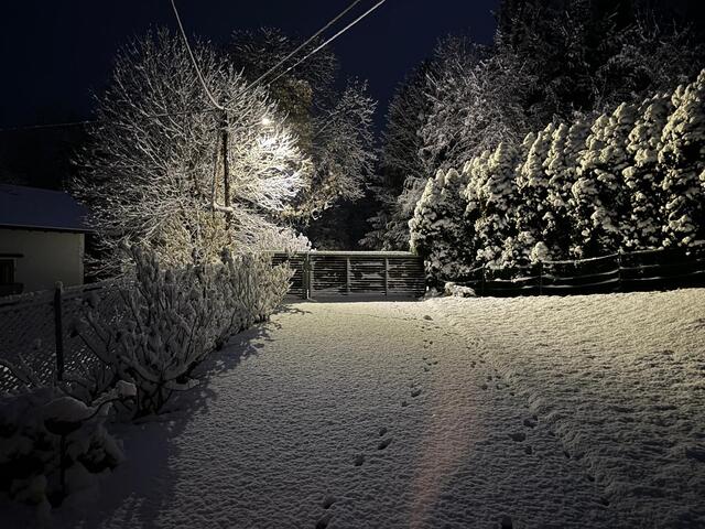 Während weite Teile der Steiermark über Nacht leicht angezuckert wurden, gab es am Kogelberg in Kaindorf im Bezirk Leibnitz mehrere Zentimeter Neuschnee.  | Foto: MeinBezirk