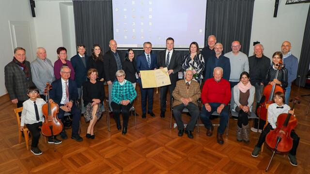 Vorstand und Mitglieder des Musikvereines Leoben bei der Generalversammlung im Live Congress Leoben | Foto: Freisinger/Armin Russold