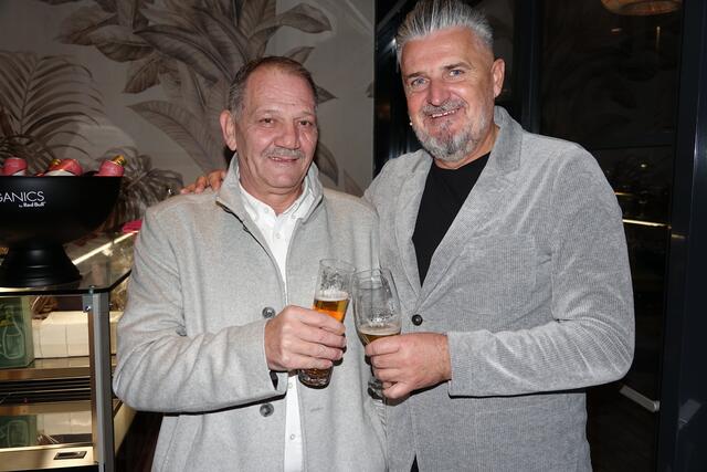 LAGRO Chef Albert Fössl, Brauerei Betriebsleiter Harry Pichler.