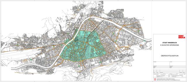 Sperrzone für E-Scooter. | Foto: Stadt Innsbruck