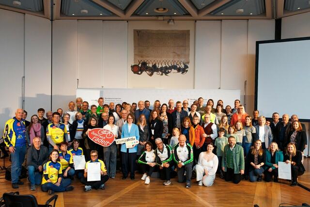 Bei der Auszeichnungsveranstaltung von „Österreich radelt“. | Foto: klimaaktiv mobil/Adrian Almasan