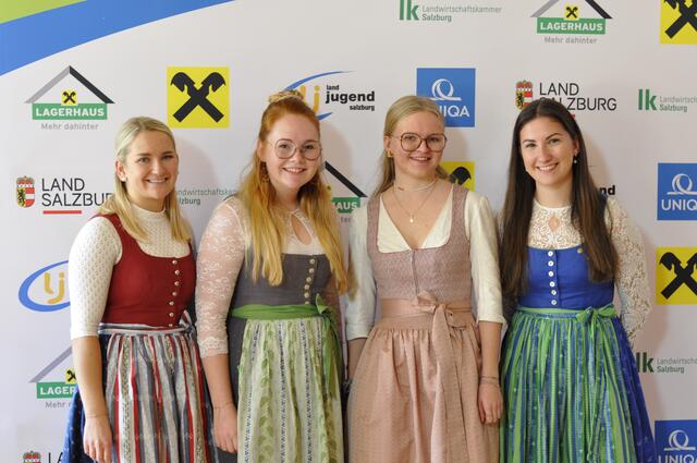 JUMP Zertifikatslehrgangs Teilnehmerinnen Maria-Theresa Aigner (Landjugend Köstendorf), Michelle Hettegger (Landjugend Bischofshofen), Theresa König (Landjugend St. Michael) und Magdalena Klauber (Landjugend Mariapfarr/Weißpriach/St. Andrä). | Foto: Landjugend Salzburg