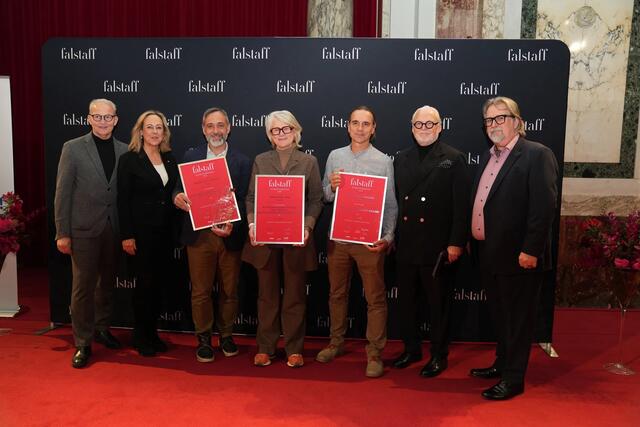 Reserve-Trophy Kategorie Blaufränkisch: 1. Weingut Feiler-Artinger, 2. Weingut Ernst Triebaumer und 3. Weingut Dorli Muhr.  | Foto: Kirill Lialin