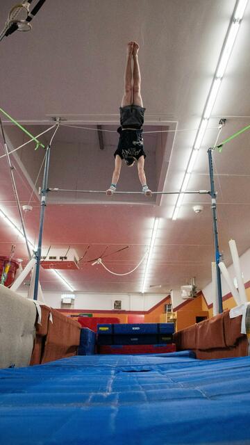 Andreas Leitgeb vertrat als einziger männlicher Teilnehmer das Bundesland bei den Erwachsenen. | Foto: ASKÖ Kunstturnen Mattersburg