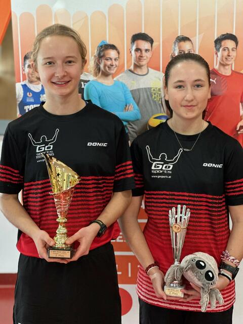 Pia und Iris beim zweiten WIN-Turnier am Podest. | Foto: Markus Geineder