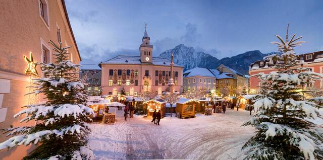 Romantischer Adventmarkt in Bad Reichenhall.
Foto: Bad Reichenhall Tourismus