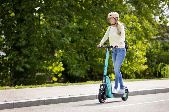Wird sehr gut angenommen: der E-Scooter-Verleih | Foto: Gemeinde Feldkirchen