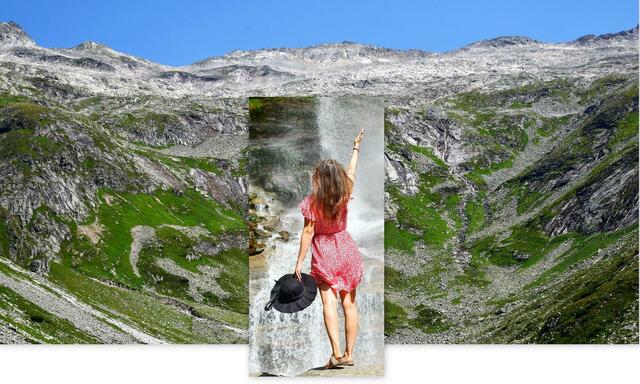 Eine junge Frau in rotem Kleid begleitet durch das Buch und soll laut Kager die jüngere Generation würdigen. | Foto: Reinhard Kager