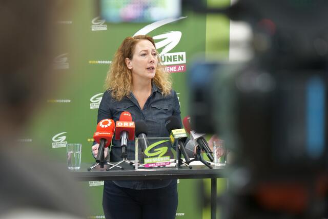Judith Pühringer machte am Mittwoch offiziell, dass sie die Spitzenkandidatin der Grünen bei der kommenden Wien-Wahl 2025 sein will. | Foto: Max Spitzauer/MeinBezirk