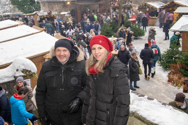 Die Organisatoren BMichael Christoph und Alexandra Weber. | Foto: Verein Heidenreichsteiner Burgadvent
