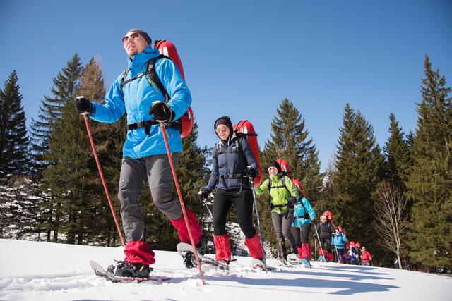 Schneeschuhwandern ermöglicht es, die Natur zu genießen und die Winterlandschaft auf eine ganz besondere Weise zu erleben. | Foto: WKO/Laresser