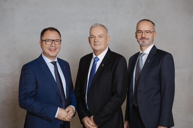 Backaldrins Führungsriege, von links: Wolfgang Mayer, Harald Deller und Martin Mayr. | Foto: backaldrin/Antje Wolm