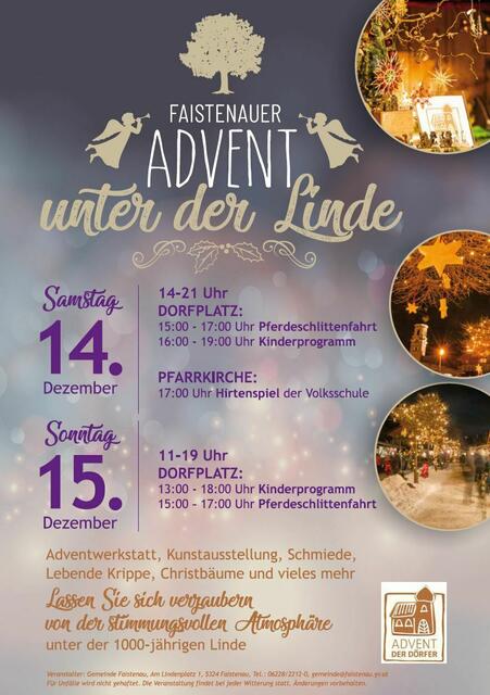 Überblick zum Faistenauer Advent unter der Linde. | Foto: TVB Faistenau