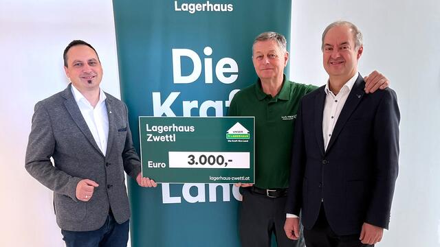 Das Lagerhaus spendete 3.000 Euro an den Verein. | Foto: Lagerhaus Zwettl