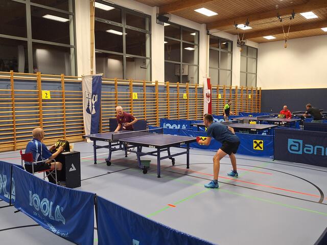 Finale im A-Bewerb zwischen Hannes Wimmer (TTC Kuchl) und Felix Wolny (TTC Kirchbichl)