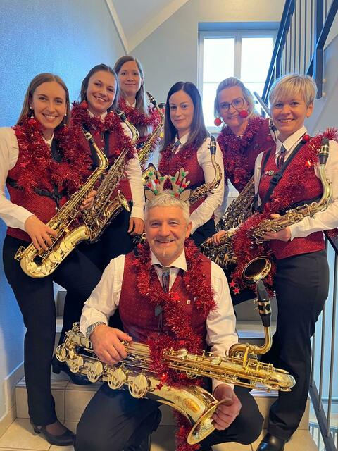 Auch das Saxophonregister leistet einen Beitrag zum musikalischen Adventkalender. | Foto: MV St. Oswald