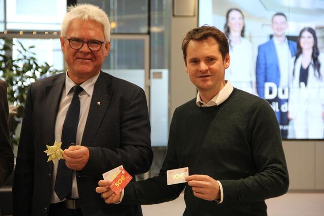 BH Siegmund Geiger und Gabriel Winkler von der Leistungsgmeinschaft. | Foto: Tanja Thurner