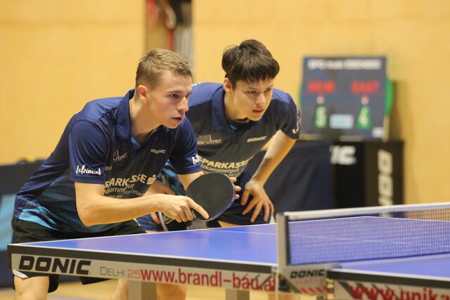 Jonas Promberger und Lionel Stift boten den Ebenseer Fans tolles Tischtennis. | Foto: SPG muki Ebensee