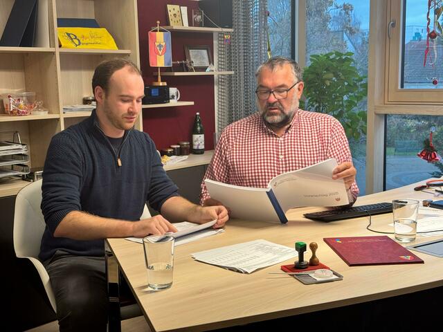 Bgm Hans Wimmer Biedermannsdorf und Finanzreferent Maximilian Holler | Foto: Privat