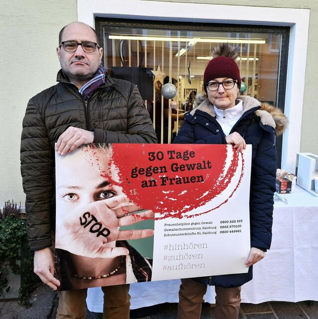 Bürgermeister Martin Dietrich und Franziska Wagner. | Foto: Josef Wind
