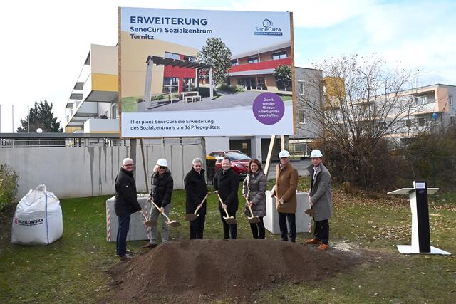 Spatenstich für die Erweiterung des SeneCura-Pflegezentrums in Ternitz. | Foto: Stadtgemeinde Ternitz