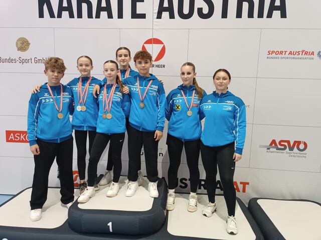 Die Frieways-Athletinnen und Athleten waren bei der ÖM in Wien vertreten. | Foto: Frieways-Karateklub