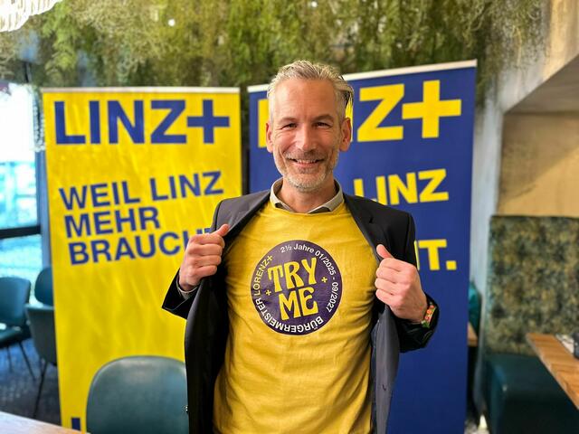 Linzplus-Fraktionsobmann Lorenz Potocnik will für die nächsten zweieinhalb Jahre "Bürgermeister auf Probe" werden. | Foto: Linzplus