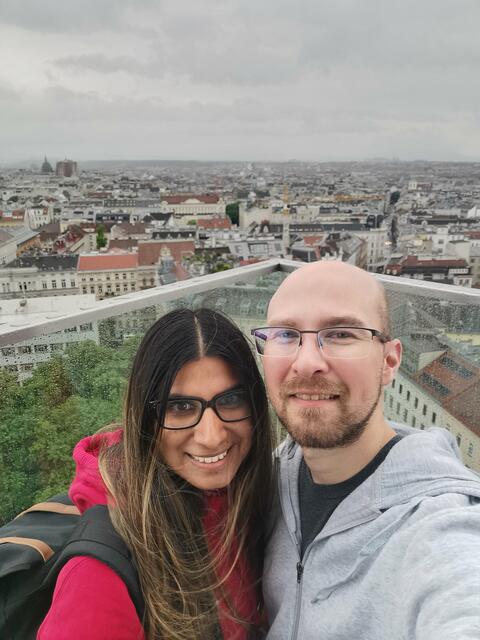 Das erste gemeinsame Foto entstand am Haus des Meeres auf der Terrasse. | Foto: Bauer