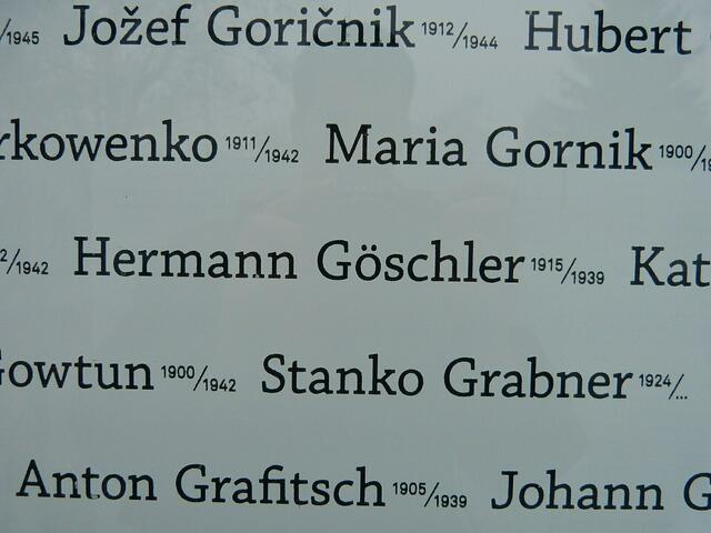 Gedenkstätte "Den Opfern für ein freies Österreich" am Friedhof Klagenfurt-Annabichl.